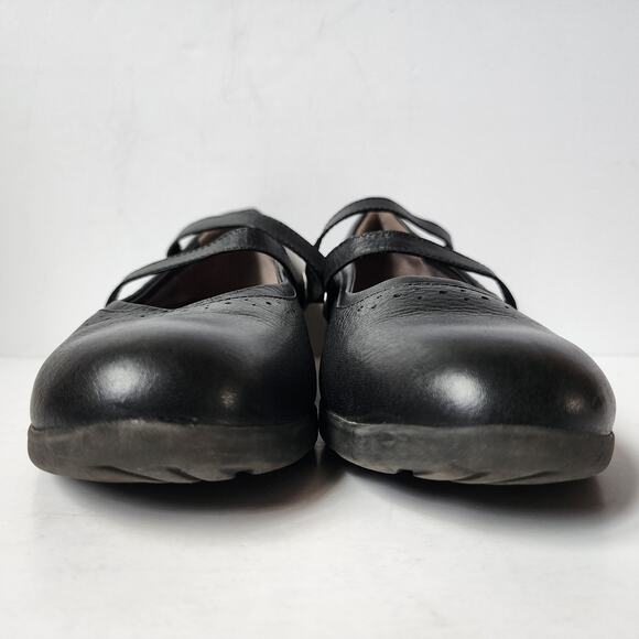 Aravon Mary Jane Shoes Womens Size 8.5 AA Black Leather Vibram Soles New Balance - Picture 4 of 11